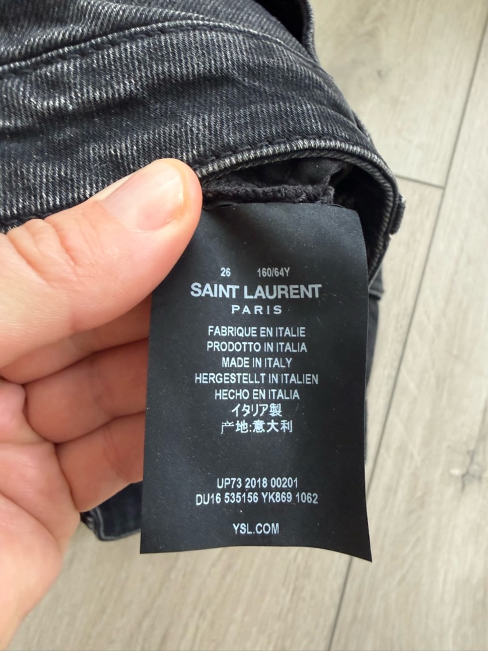 Saint Laurent Black Skinny Jeans with Subtle Distress. Size 26. Very Good Cond. - Picture 4 of 11
